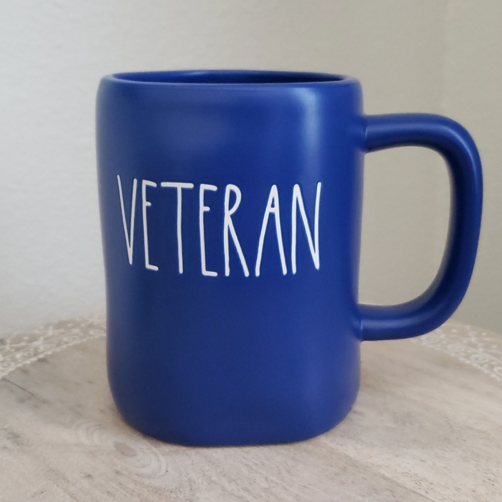 New Rae Dunn Veteran Mug in Blue